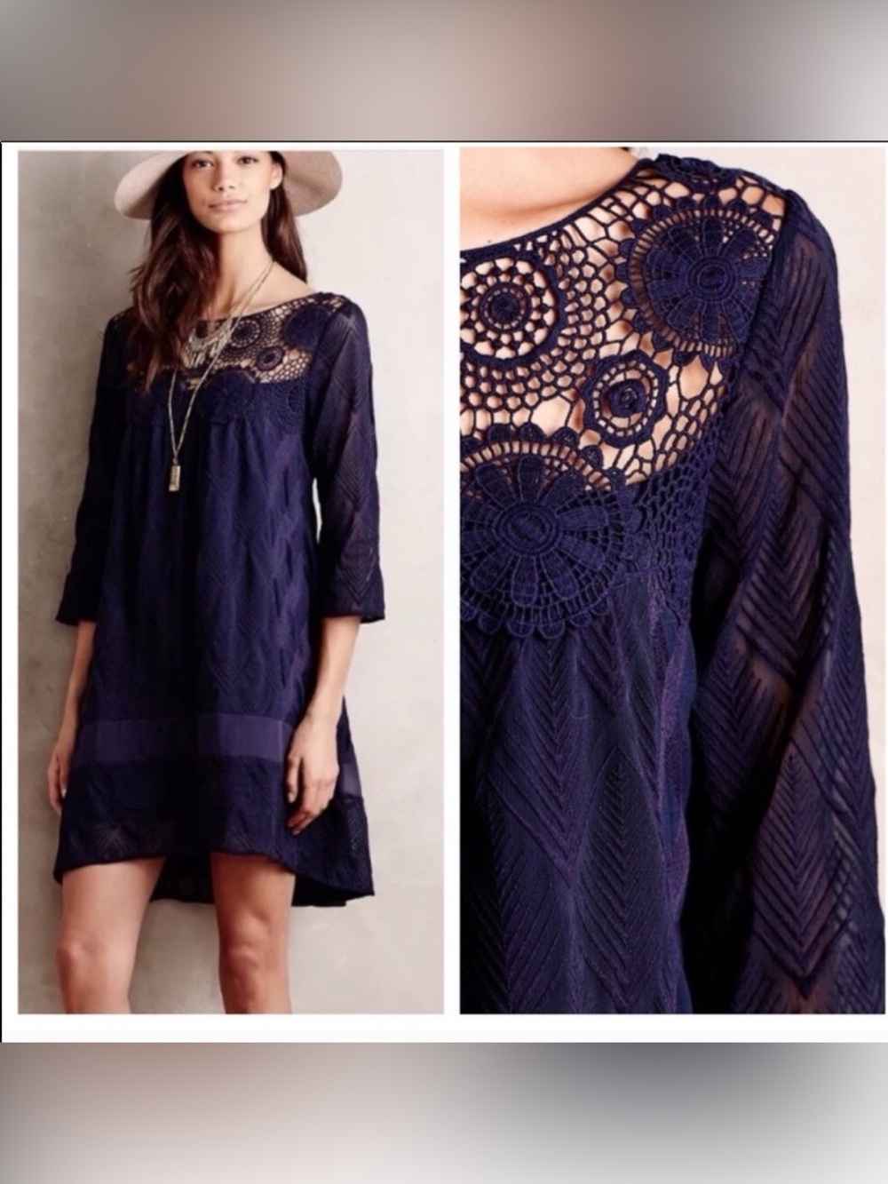 Anthropologie Holding Horses Augusta Crochet Lace Dress